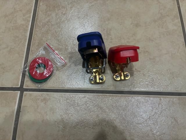 12V Battery Terminal Connectors Clamps Quick Release Positive Negative Heavy Duty Auto Car Marine Battery Terminal Cable Ends For Auto Caravan Car Van Vehicle Motorhome Tools customer photo 1