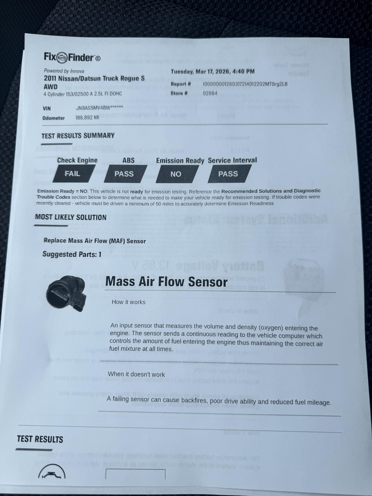 A-Premium Mass Air Flow Sensor Meter MAF Compatible with Nissan Altima 04-14, Rogue 08-13, Frontier 05-19, Murano 03-07 09-14, Pathfinder, Armada, Maxima, Rogue & Infiniti Q70 14-17, Q45, M37 & More customer photo 2