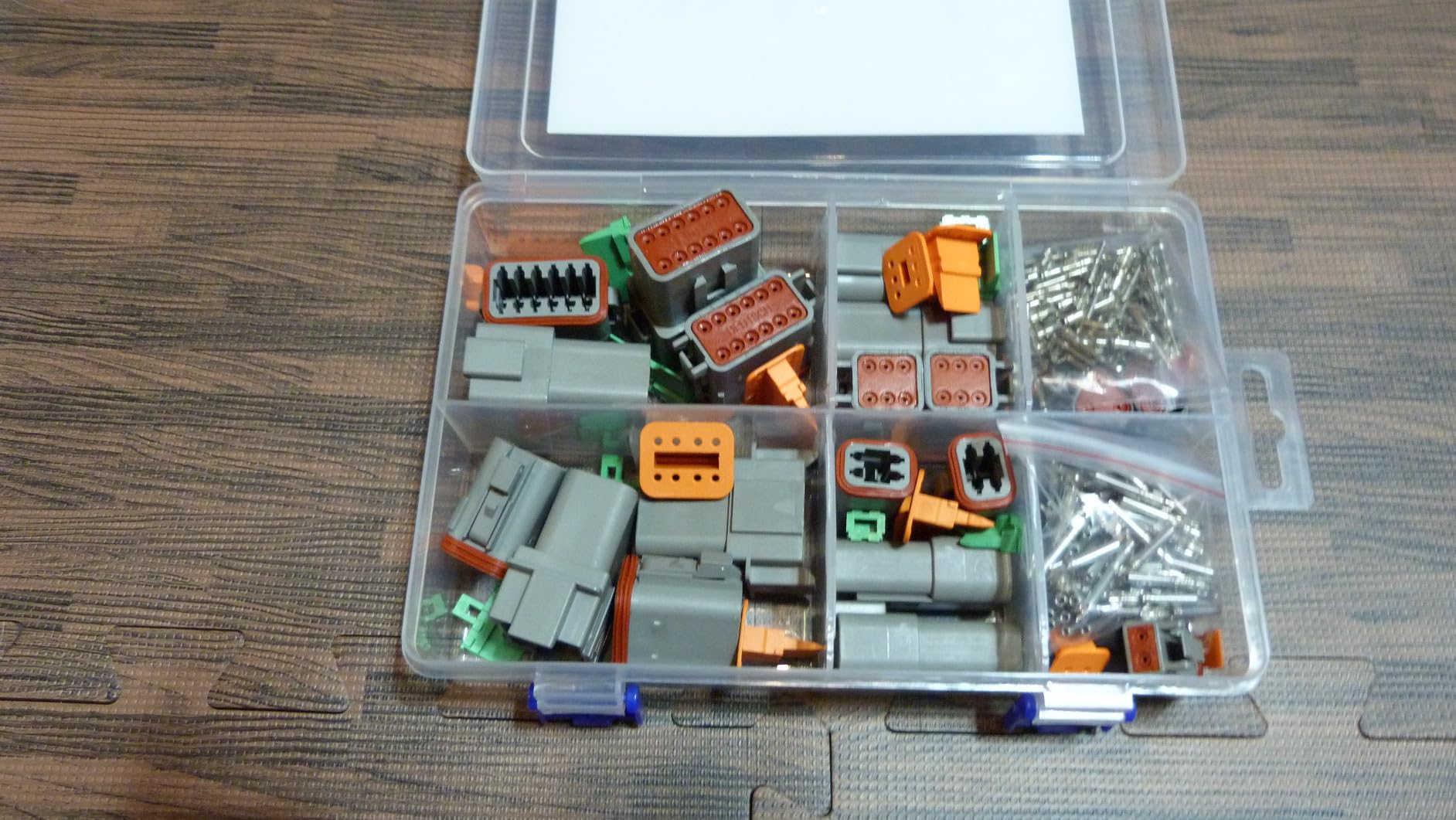 174Pcs 12 Kits DT Connector Kit With Ratcheting Wire Crimper for Deutsch Connector, 2 3 4 6 8 12 Pin Connectors Automotive Electrical Connectors With Size 16 Stamped Contacts IP68 Waterproof customer photo 1