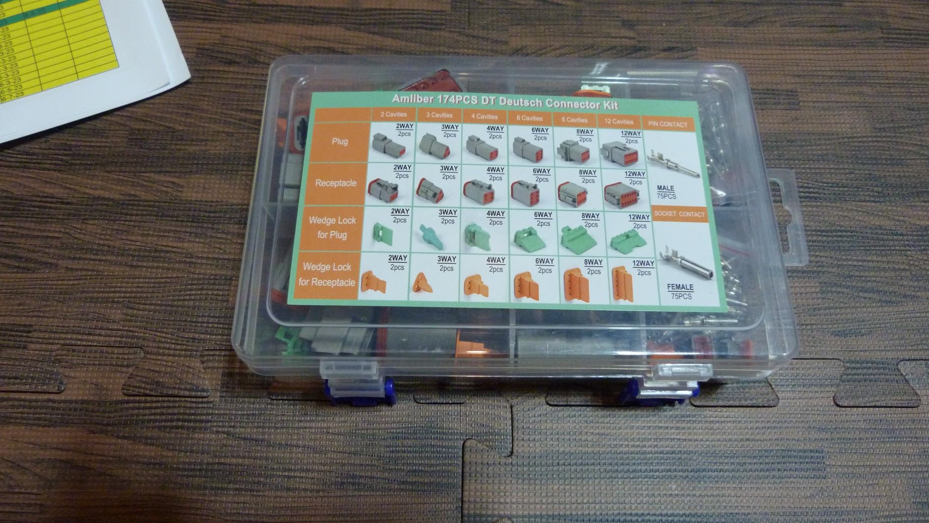 174Pcs 12 Kits DT Connector Kit With Ratcheting Wire Crimper for Deutsch Connector, 2 3 4 6 8 12 Pin Connectors Automotive Electrical Connectors With Size 16 Stamped Contacts IP68 Waterproof customer photo 2