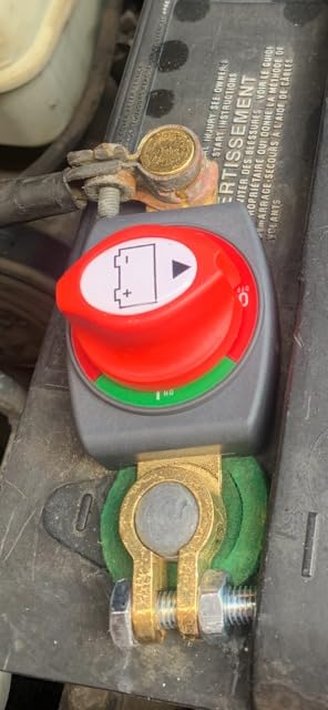 Ampper Top Post Battery Disconnect Switch 12V - 48V, Marine Battery Switch Disconnect Power Cut Shut Off for Car, RV and Boat (Negative, On/Off) customer photo 1