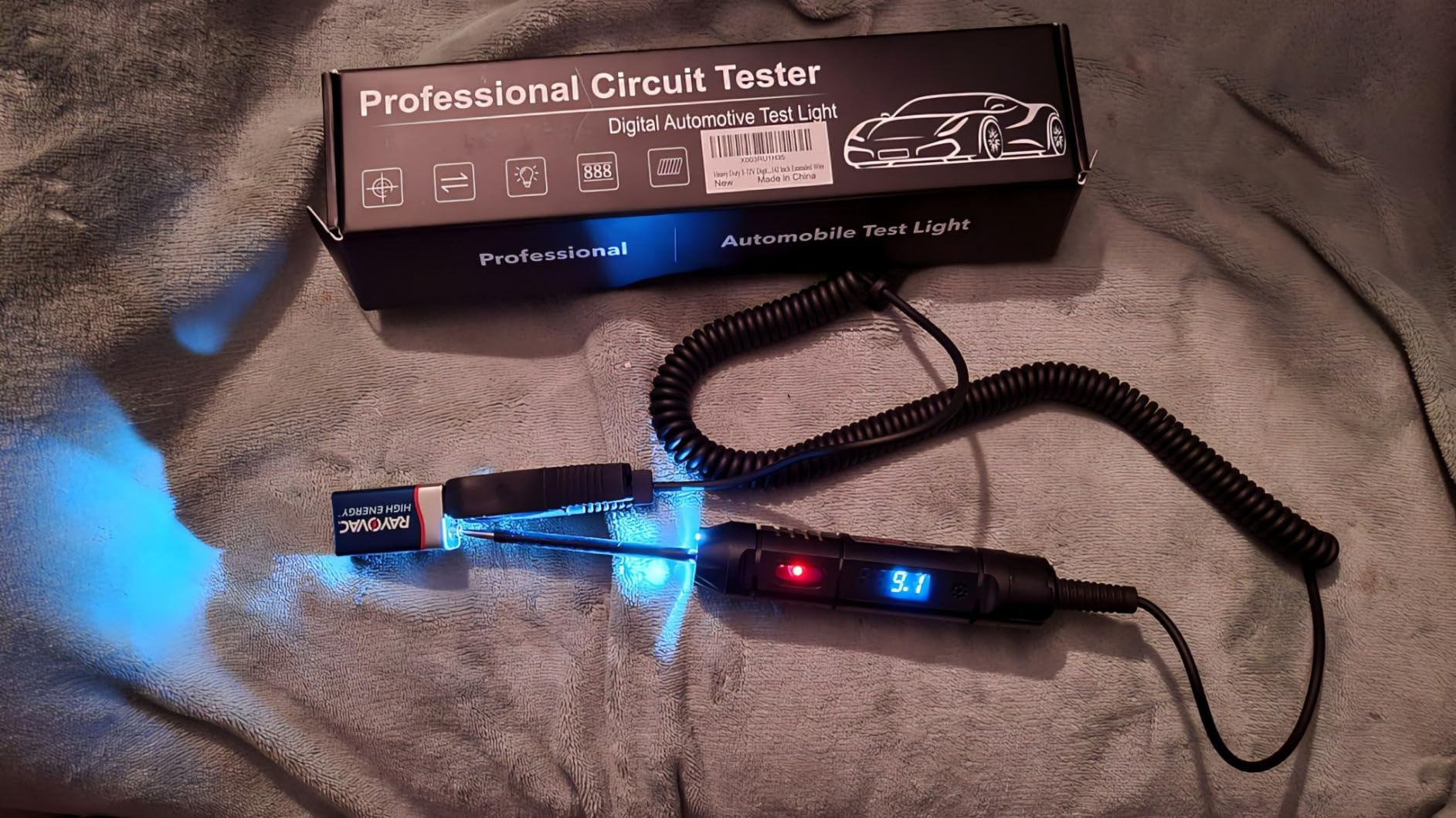 Heavy Duty 3-72V Digital LED Automotive Test Light, Circuit Tester with Polarity Indicate and Illuminating Lights, Car Truck Low DC Voltage Light Tester with Stainless Probe & 142 Inch Extended Wire customer photo 2