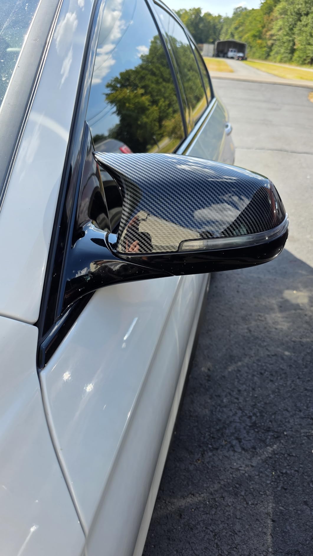 M Sport Car Side Mirror Caps for 2013-2018 BMW 5 6 7 Series F10 F07 F18 F11 F06 F12 F13 F02 520i 528i 535i 640i 650i Facelift Models Exterior Carbon Fiber Accessories Replacement Tuning Parts - 1 Pair customer photo 1