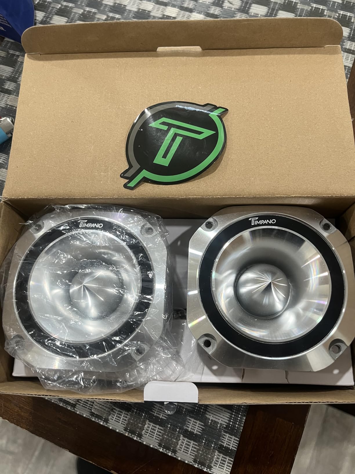 Timpano Super Tweeter 4 Inch TPT-ST25 Chrome, 8 Ohm, 900 Watts Max, 107 dB, 1.5 in Voice Coil, High Sensitivity, Slim Profile Bullet Tweeters Speakers for Pro Audio (Pair) customer photo 2