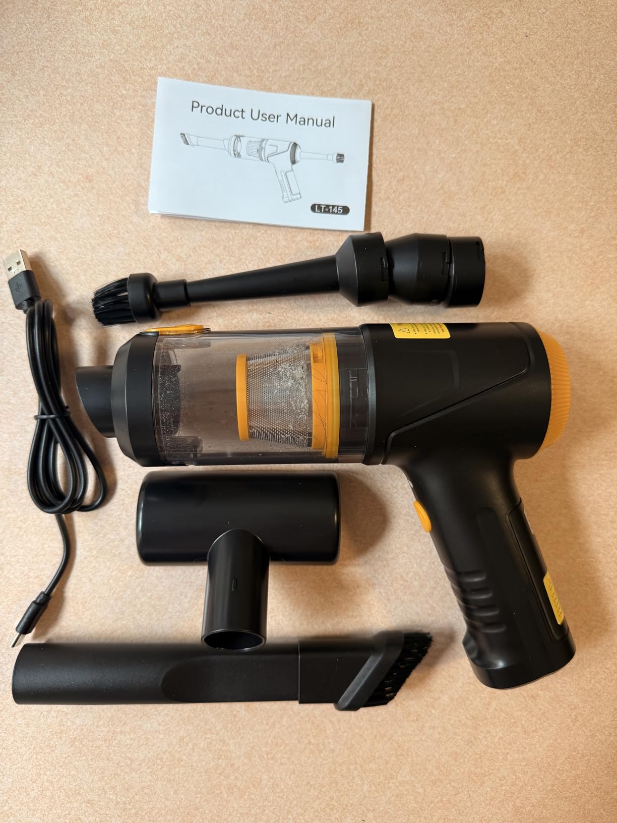 Handheld Vacuum Cleaner 26000Pa Suction with Brushless Motor, 4-in-1 Portable Mini Car Vacuum with 3 Suction Modes, Cordless Vacuum with LED Light, Type-C Charge for Car, Office Desk, Keyboards customer photo 1