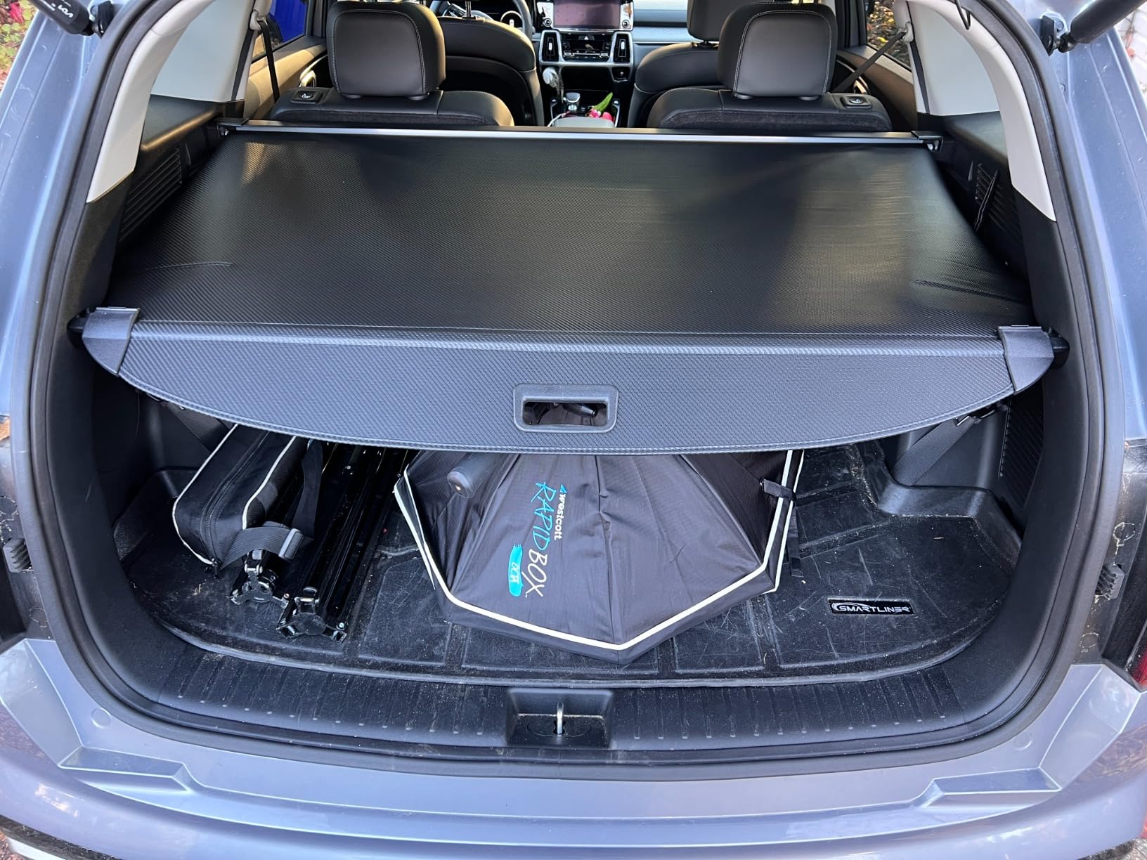 Retractable Cargo Cover for Kia Sorento 2025 2024 2023 2022 2021, Trunk Cover for 2025 2024 Sorento Security Shield Shade Cargo Cover Carbon Fiber Texture customer photo 1