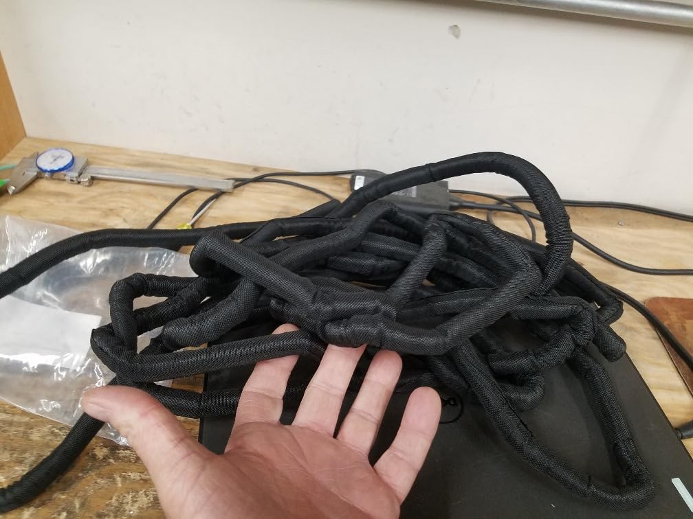 Split-Sleeve Wire Loom for High-Temperature Automotive Harness and Home Cable Management, 25ft - 1/4 inch Braided Cable Management Sleeve Cord Protector customer photo 2