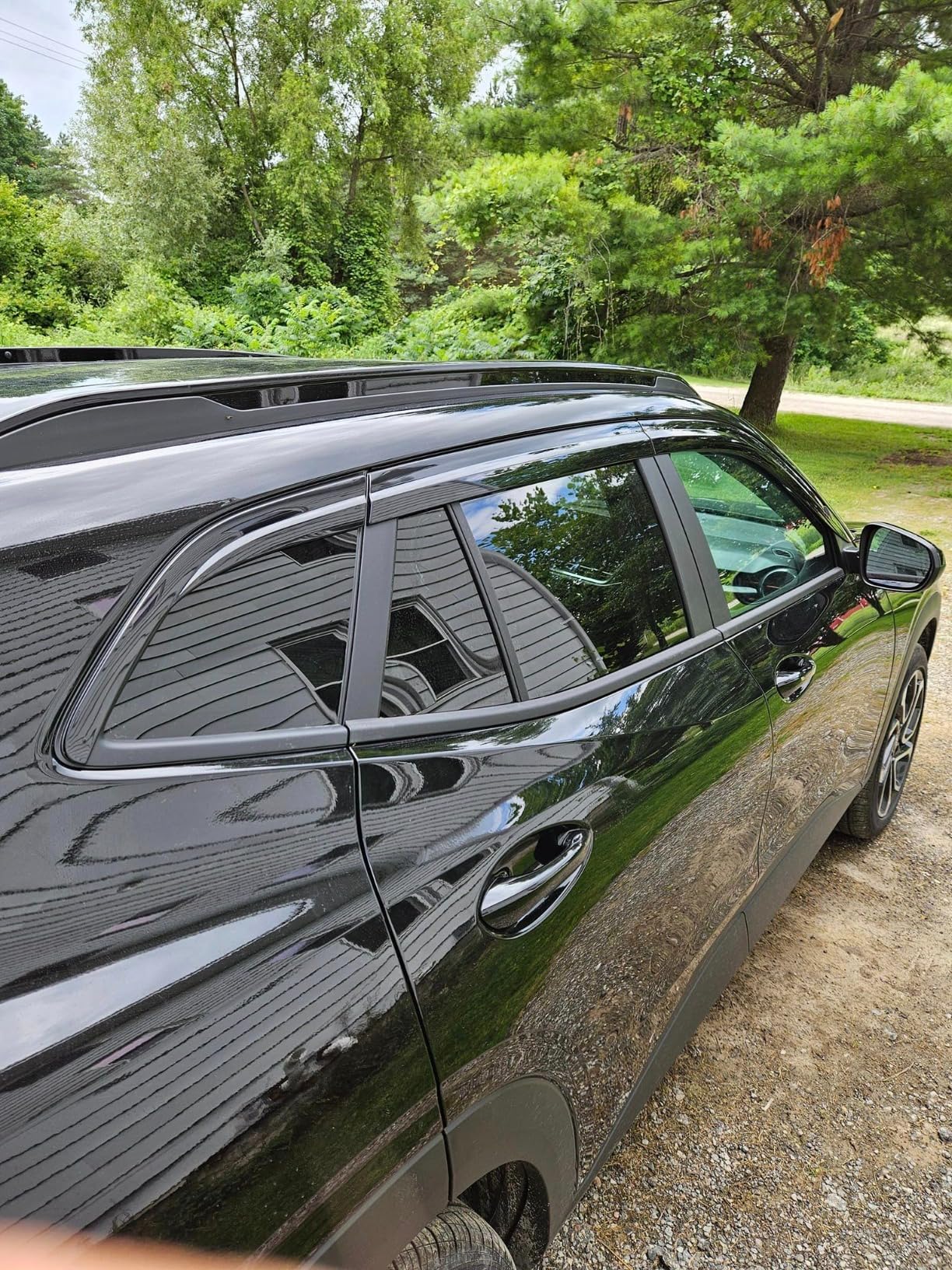 AUTOCLOVER Smoked Window Visor Sun Rain Vent Guard 4p for 2024 Trax, E291 customer photo 1