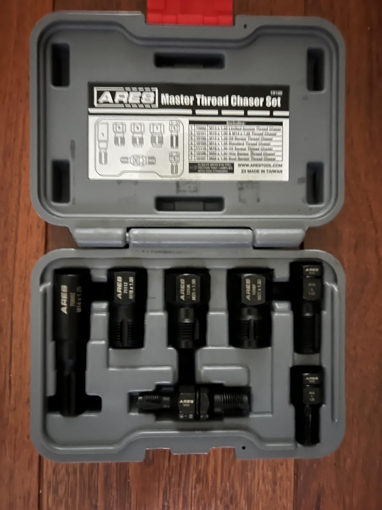 ARES 10100 - 7-Piece Master Thread Chaser Set - Premium Heat Treated Carbon Steel Thread Chasers - Coverage for Most Automotive Thread Repair Applications - Includes Storage Case customer photo 1