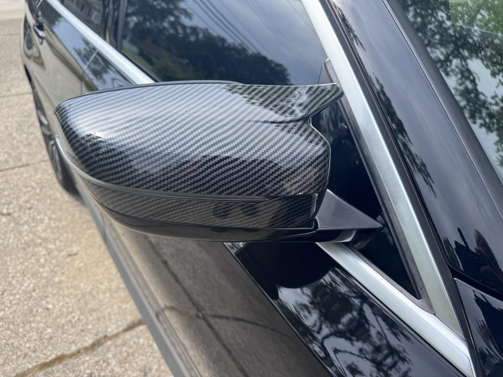 Gloss Black Car Side Mirror Cover Cap Replacement for 2017-2022 BMW 3 Series G20 320i 325i 330i 5 Series G30 525i 530i 540i Exterior M Sport Accessories Auto Tuning Body Parts & Trim, 1Pair customer photo 2