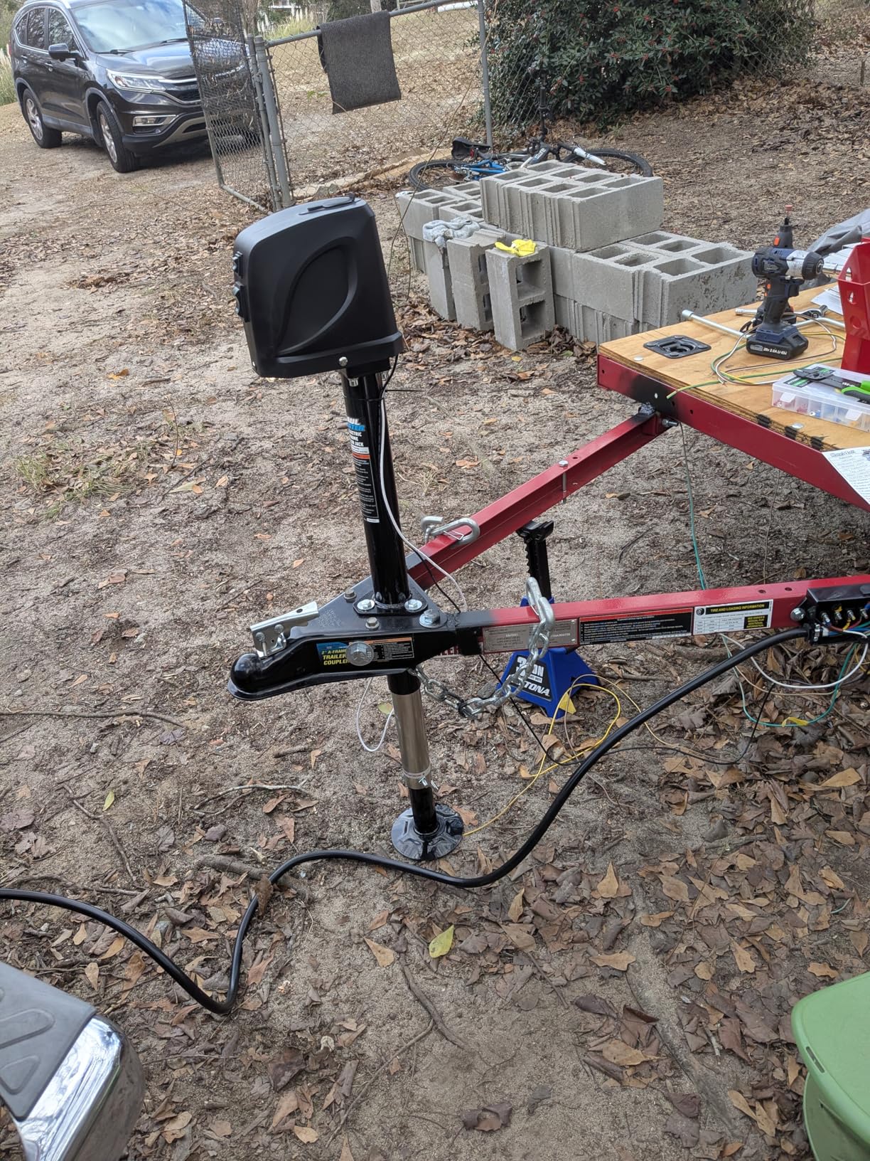 CheeMuii 7 Way Trailer Wiring Harness Kit 8 FT Trailer Cord with 7 Pin Trailer Plug and Junction Box Kit Premium Light and Brake Wiring Wires for Trailer RV customer photo 1