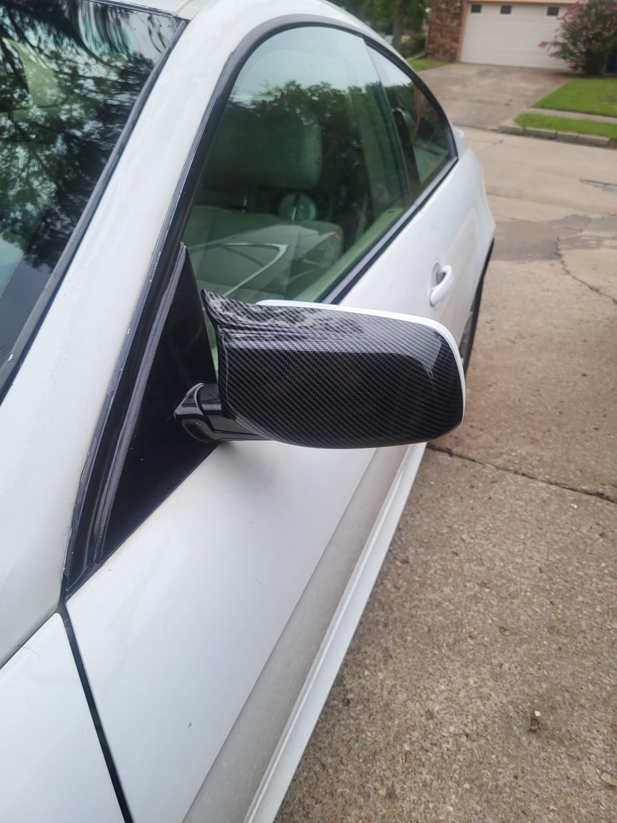 Sport Carbon Fiber Side Mirror Cover Caps Replacement for 2005-2010 BMW 5 Series E60 M5 545i 550i M6 E64 645Ci 630i 650i E63 Accessories Exterior Trim Parts Tuning Accesorios, 1 Pair customer photo 1