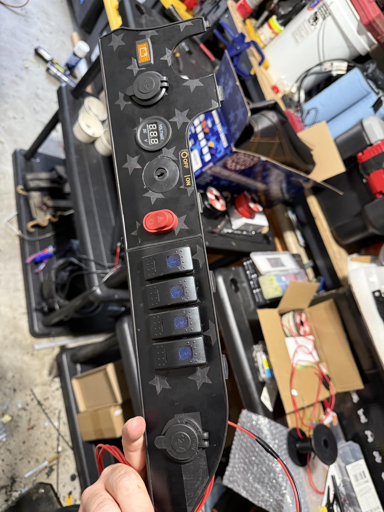 Nilight 4 Gang Rocker Switch Panel Waterproof Pre-Wired Aluminum with PD Type C and USB Cigarette Lighter Socket Voltmeter 12V 24V ON Off for Car Trucks Boats RVs customer photo 1