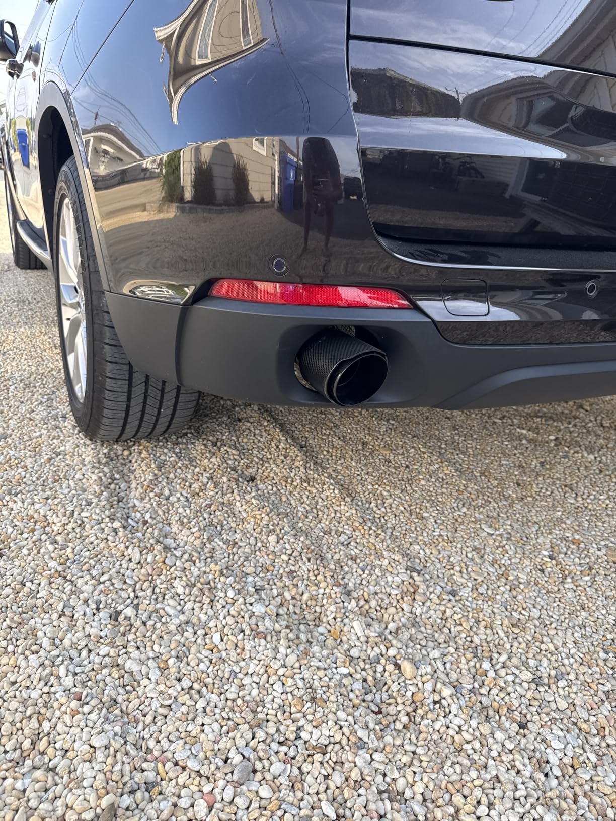 Real Carbon Fiber Exhaust Tip 2.5 Inlet 3.5 Outlet Real Carbon Fiber 2.5 to 3.5 Exhaust Tip 2MM Thickness customer photo 2