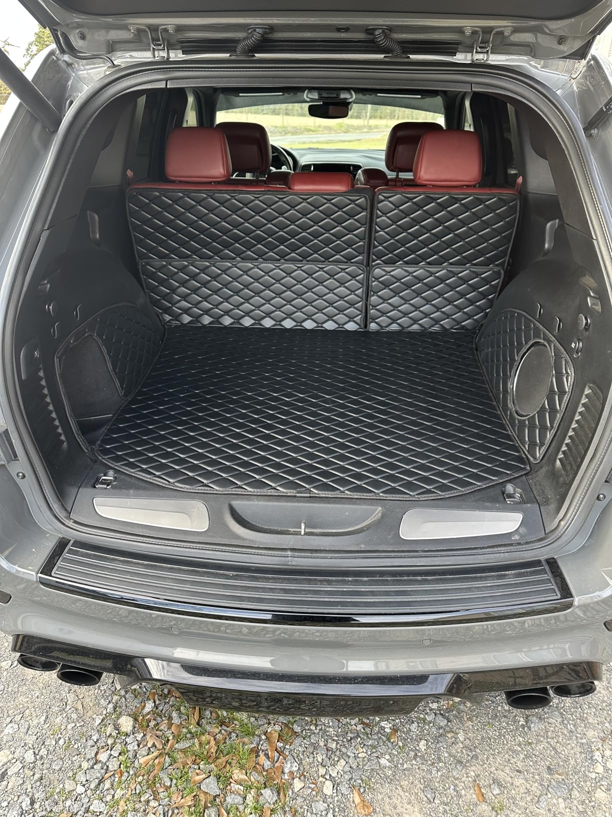 for 2011-2021 Jeep Grand Cherokee Trunk Mat and Rear Backrest Mat Cargo Liners All Weather Anti-Slip customer photo 2