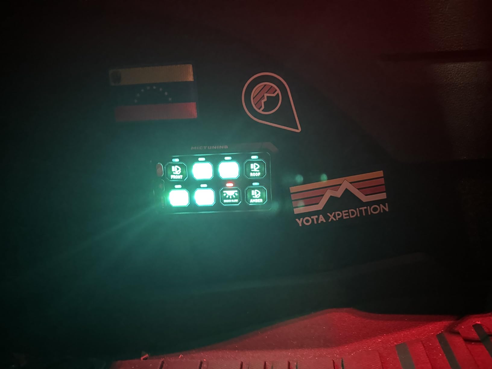 MICTUNING P1s-APP 8 Gang Switch Panel with APP Control, High Power Adjustable Strobe Speed 6 Level Brightness Toggle Momentary Pulsed Circuit Control Relay System Box for Truck Offroad, 2-Year Warranty customer photo 2