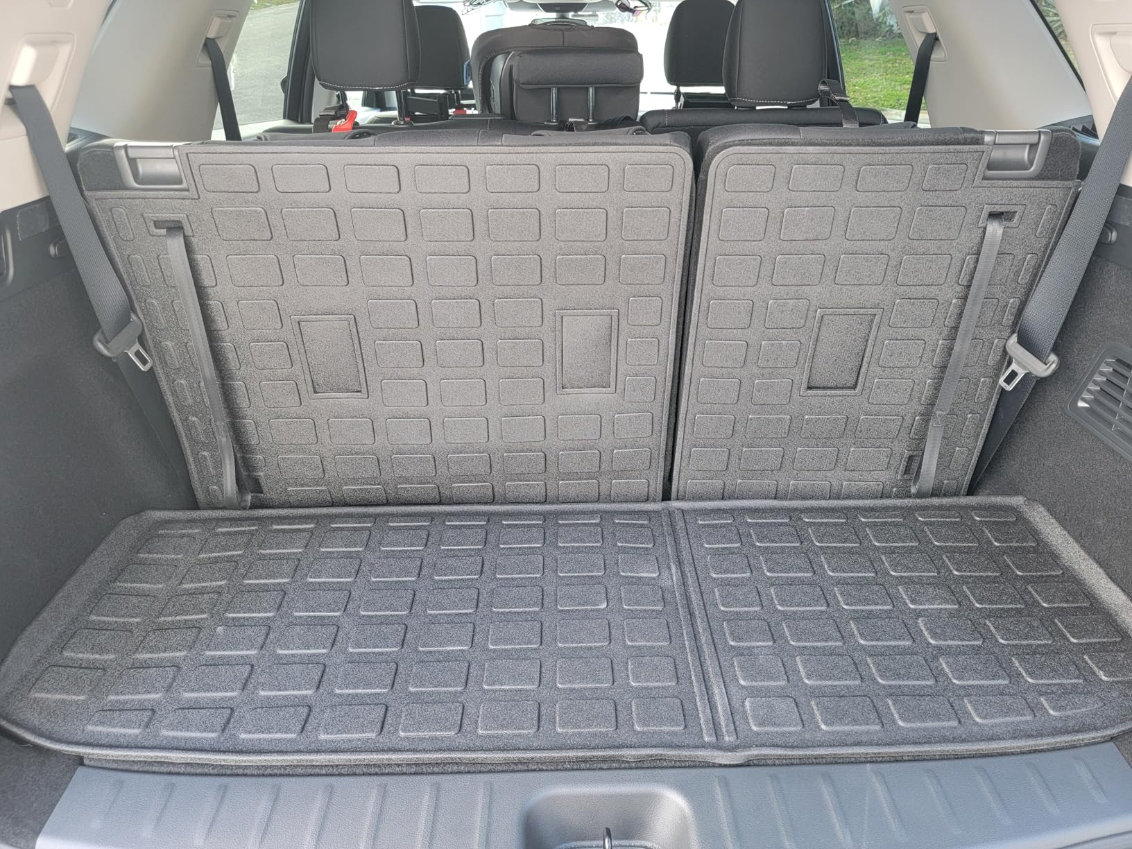 Rongtaod Cargo Mat Compatible with 2022 2023 2024 2025 2026 Nissan Pathfinder Cargo Liner Trunk Mat TPE All Weather Back Seat Cover Protector Pathfinder Accessories (Trunk Mat with Backrest Mat) customer photo 1