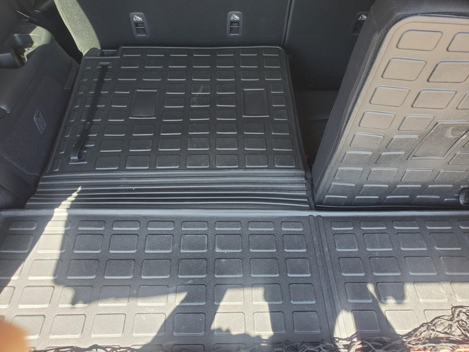 Rongtaod Cargo Mat Compatible with 2022 2023 2024 2025 2026 Nissan Pathfinder Cargo Liner Trunk Mat TPE All Weather Back Seat Cover Protector Pathfinder Accessories (Trunk Mat with Backrest Mat) customer photo 2