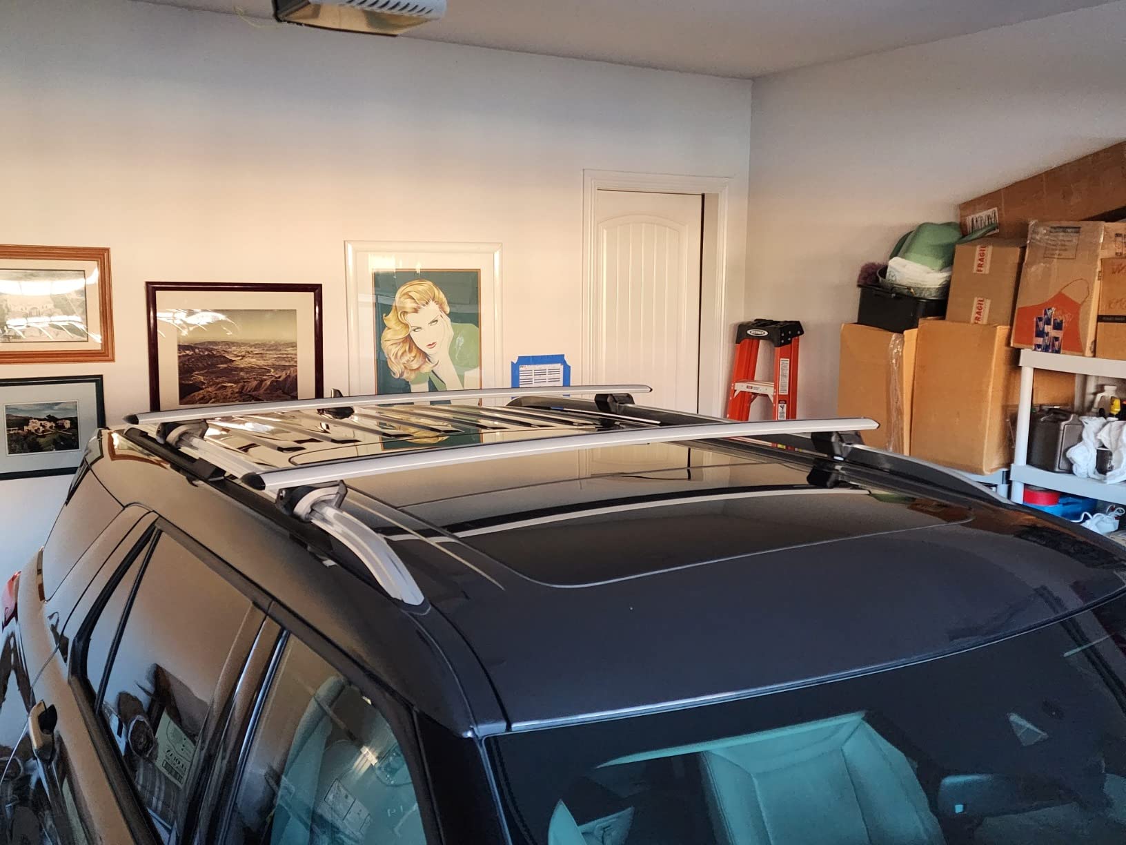 BrightLines Premium Universal Crossbars Roof Racks Compatible with Raised Roof Side Rails for Kayak Luggage Ski Bike Carrier customer photo 2