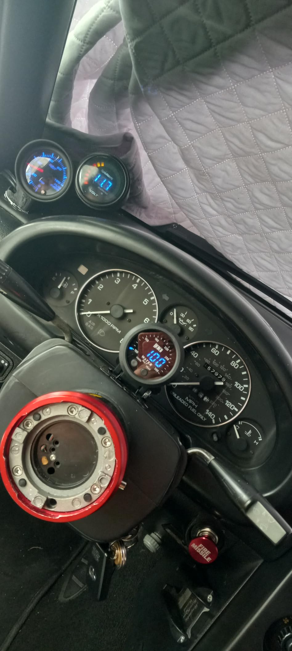 Universal 52mm Water Temperature Gauge with Alarm and 1/8 Npt Sensor Car Digital Meter Red Display Green Ambient Light Temp 100-300F(-17~187C) customer photo 1
