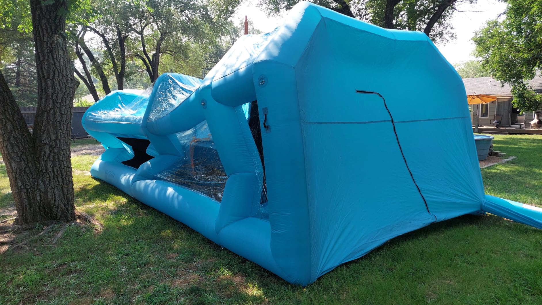 VEVOR 23x13x8.5ft Inflatable Paint Booth, Inflatable Spray Booth, High Powerful 480W+750W Blowers Spray Booth Tent, Car Paint Tent Air Filter System for Car Parking Workstation Motorcycle Garage customer photo 2