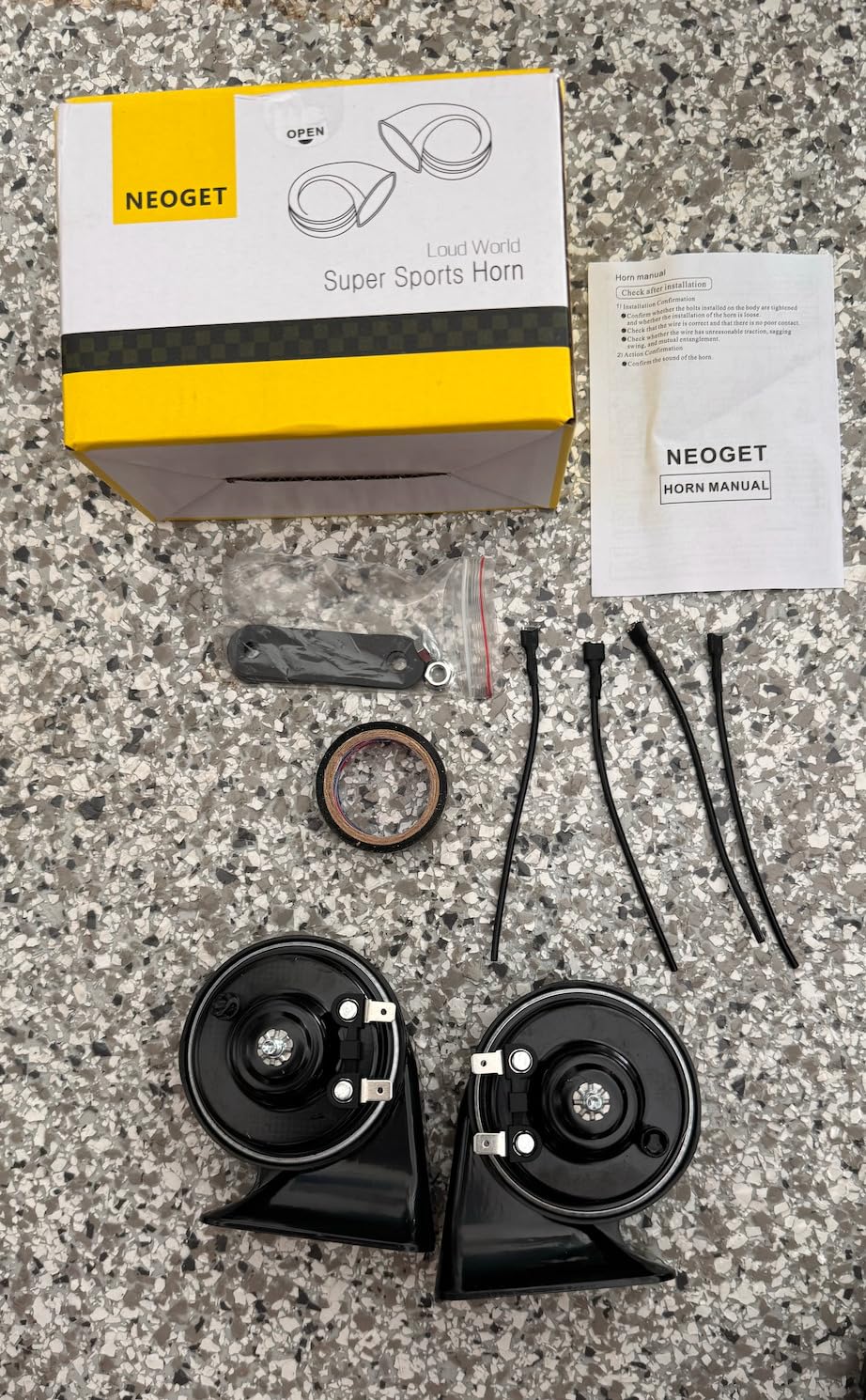 Car Horn 12V Universal Super Loud Auto Horn Electric Waterproof Low High Two Tone Fit for Any 12 Volt Vehicles Truck Pickup Replacement Kit (Universal) customer photo 2