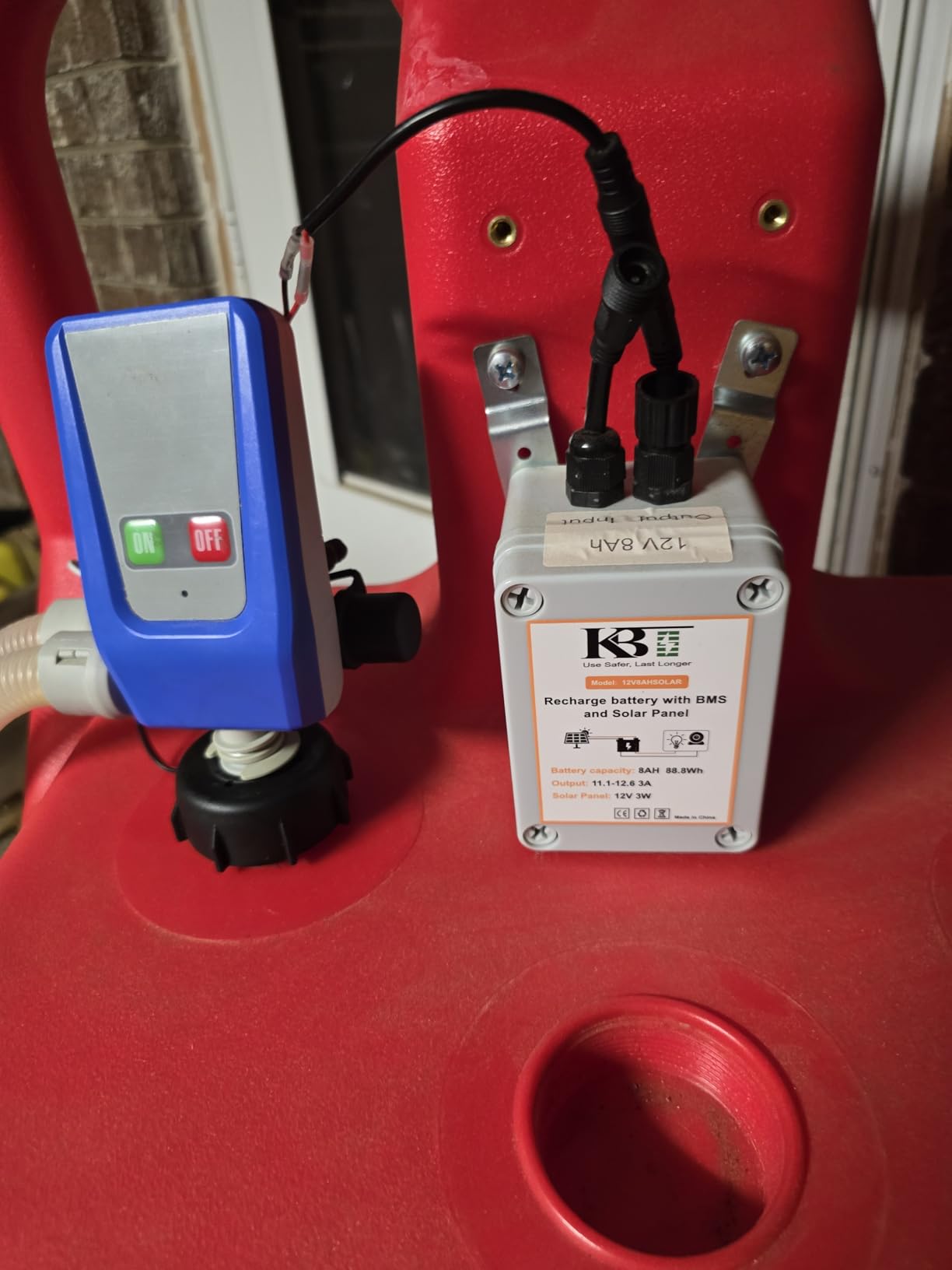 Automatic Fuel Transfer Pump with 32 Gallon Portable Fuel Caddy Tank, Auto-Stop Sensor Nozzle, AA Battery/12V DC 2 Power Modes, Tank Adapters, for Gasoline Diesel Fuel DEF Urea customer photo 1