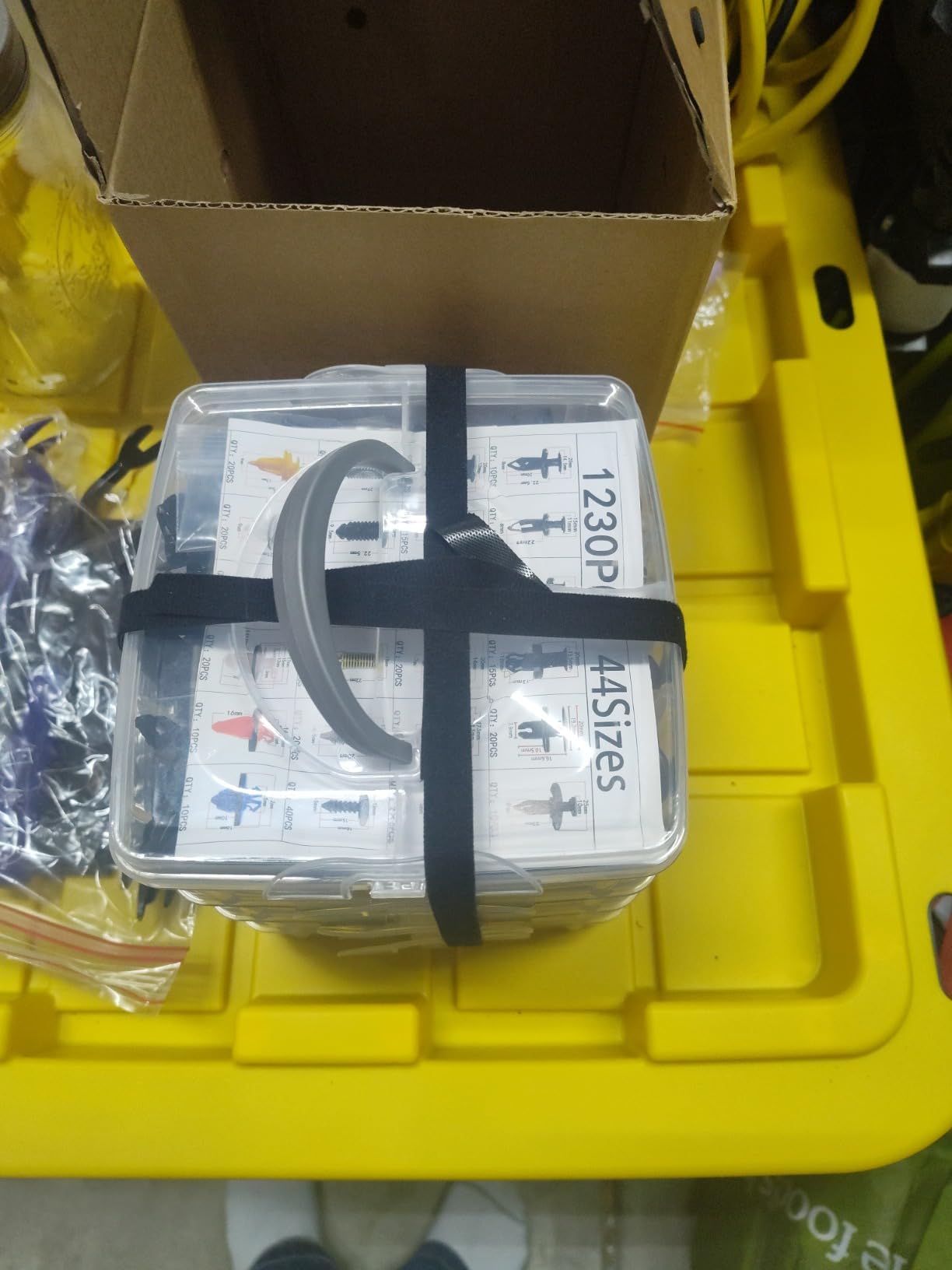 1365Pcs Car Push Retainer Clips Body Clips Plastic Fasteners Kit Fender Rivet Clips 44 Most Popular Sizes Nylon Auto Push Pin Rivets Set for Toyota GM Ford Honda Acura Chrysler,Blue customer photo 2