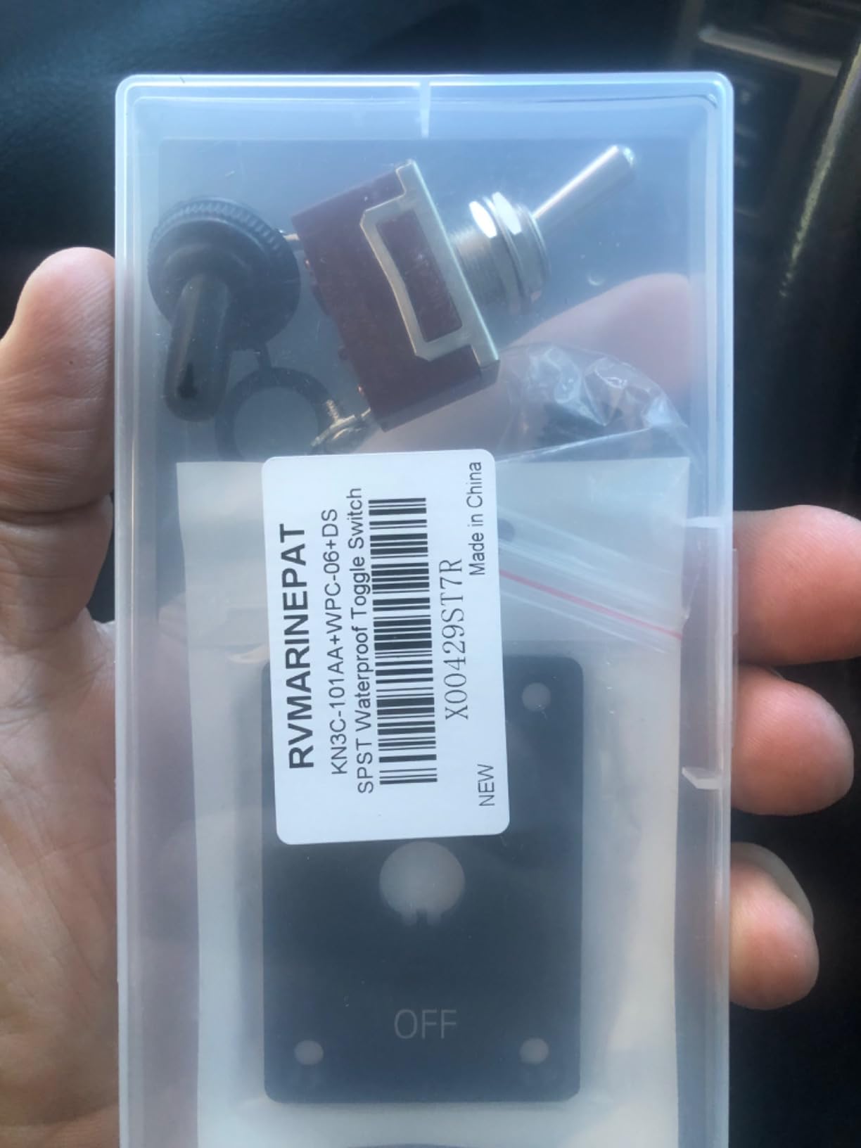 Heavy Duty Toggle Switch 12V DC 30A Waterproof 2 Pin ON/Off SPST with Mounting Panel, Weatherproof Cap Cover for Auto Car Marine Boat customer photo 2