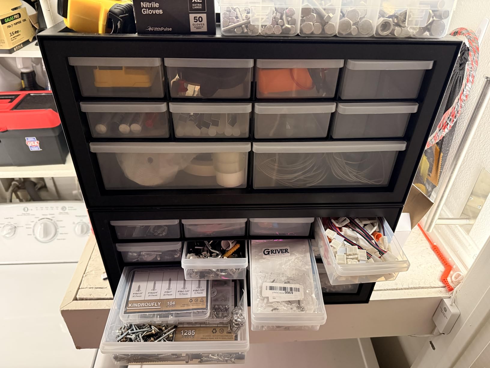 IRIS USA Small Parts Storage Cabinet, Made in USA, 36-Drawer Organizer for Hardware, Electronics, Screws, Nuts & Bolts, Beads, Craft Supplies, Teacher Toolbox, Garage & Workshop Storage - Black customer photo 1