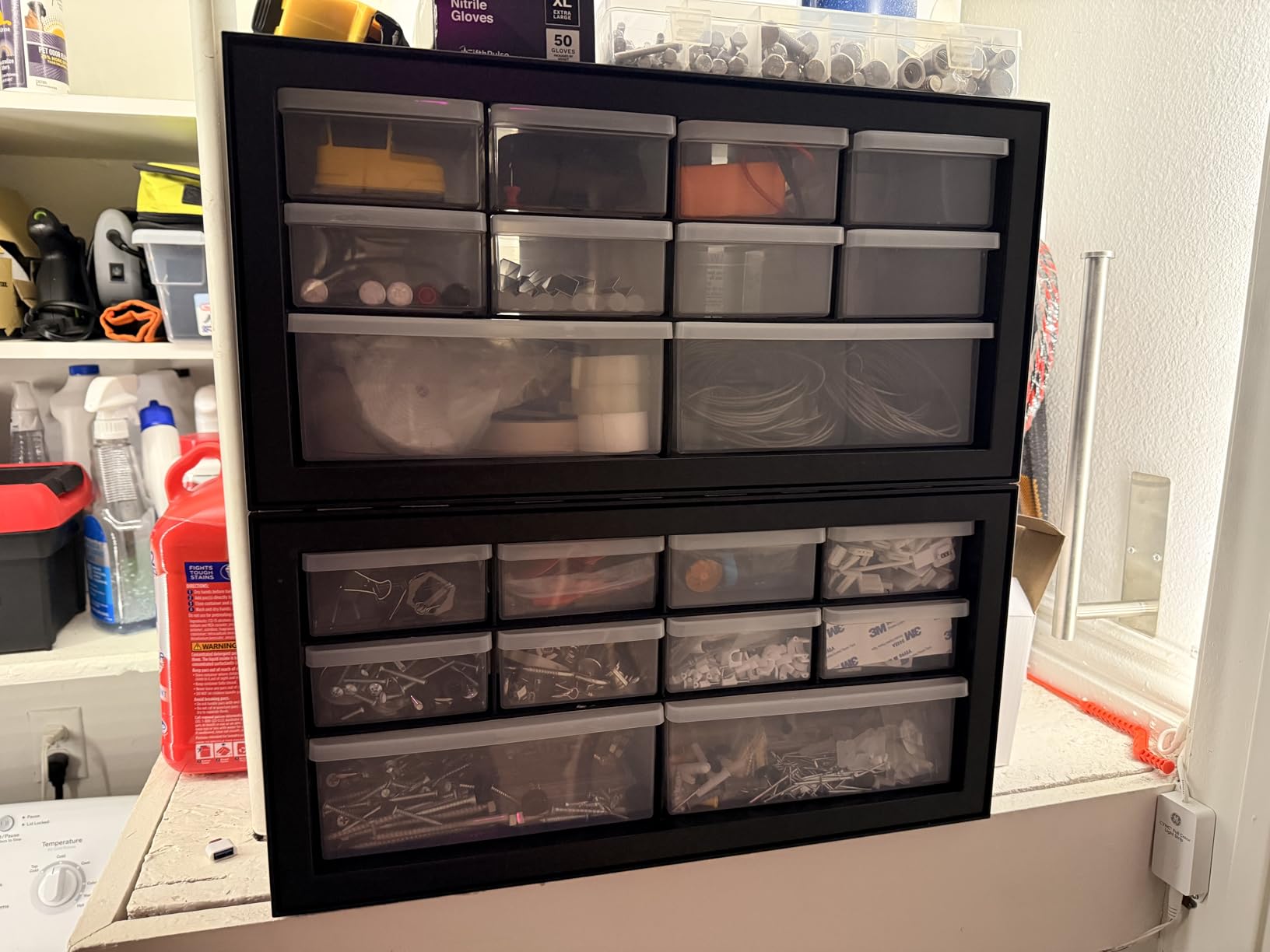 IRIS USA Small Parts Storage Cabinet, Made in USA, 36-Drawer Organizer for Hardware, Electronics, Screws, Nuts & Bolts, Beads, Craft Supplies, Teacher Toolbox, Garage & Workshop Storage - Black customer photo 2