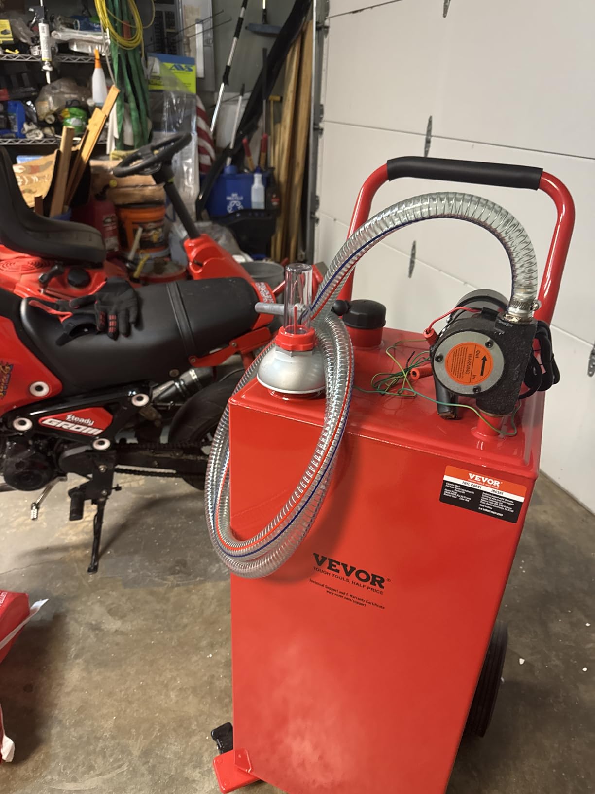 VEVOR 30 Gallon Diesel Caddy, 23.5 L/min, 180W Portable Storage Tank Container with Electric Pump Wheels, Diesel Transfer Storage Tank for Fueling customer photo 1