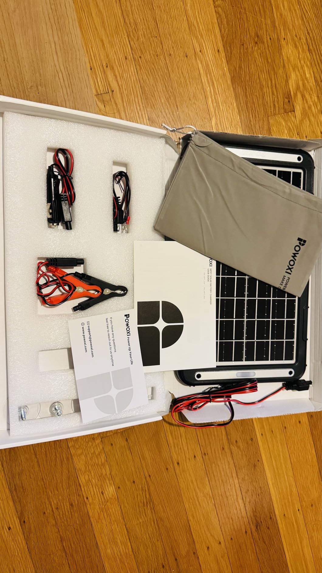 POWOXI 12V Solar Car Battery Charger: 15W Solar Trickle Charger Maintainer with MPPT Controller for Car - RV Boat Marine Motorcycle - Solar Panel Kit for Automotive Trailer Truck Snowmobile Tractor customer photo 1