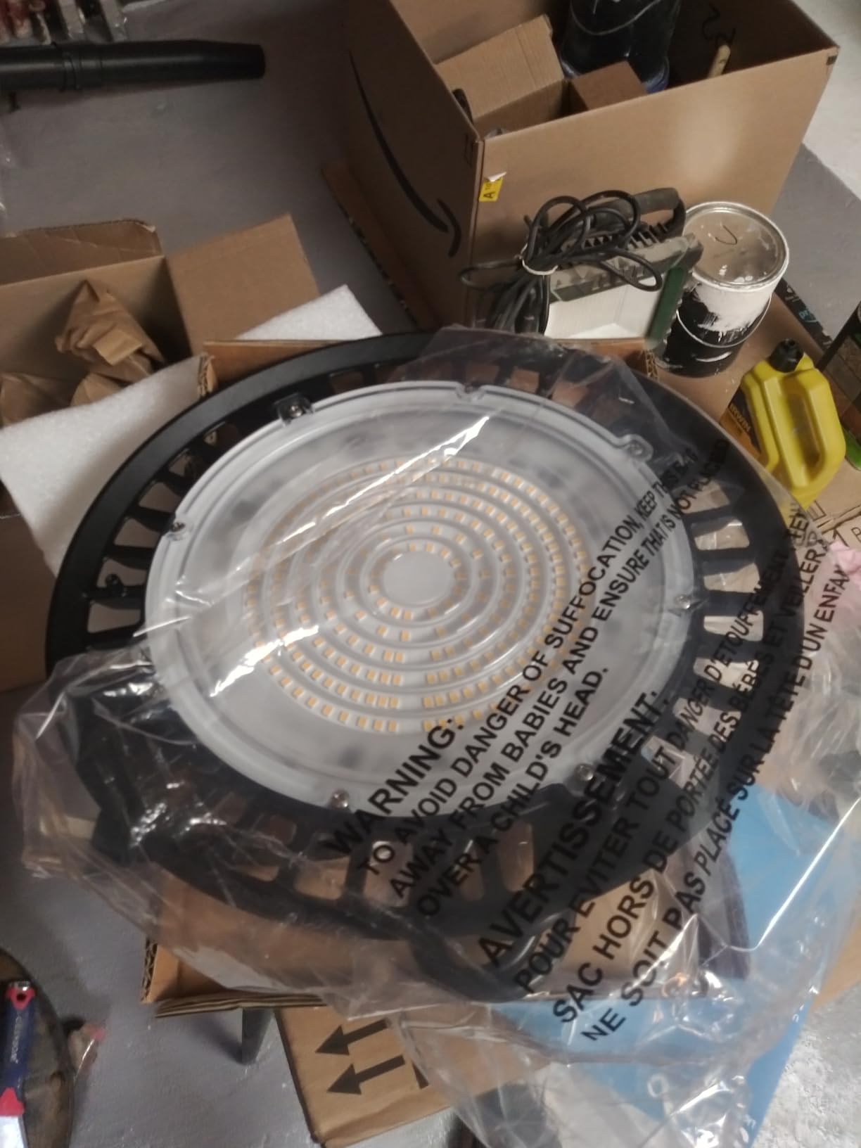 Sunco 10 Pack UFO LED High Bay Light, 200W, 28000 Lumens, 5000k Ultra Bright Commercial Shop Lights for Warehouse, Factory, Workshop, Garage customer photo 1