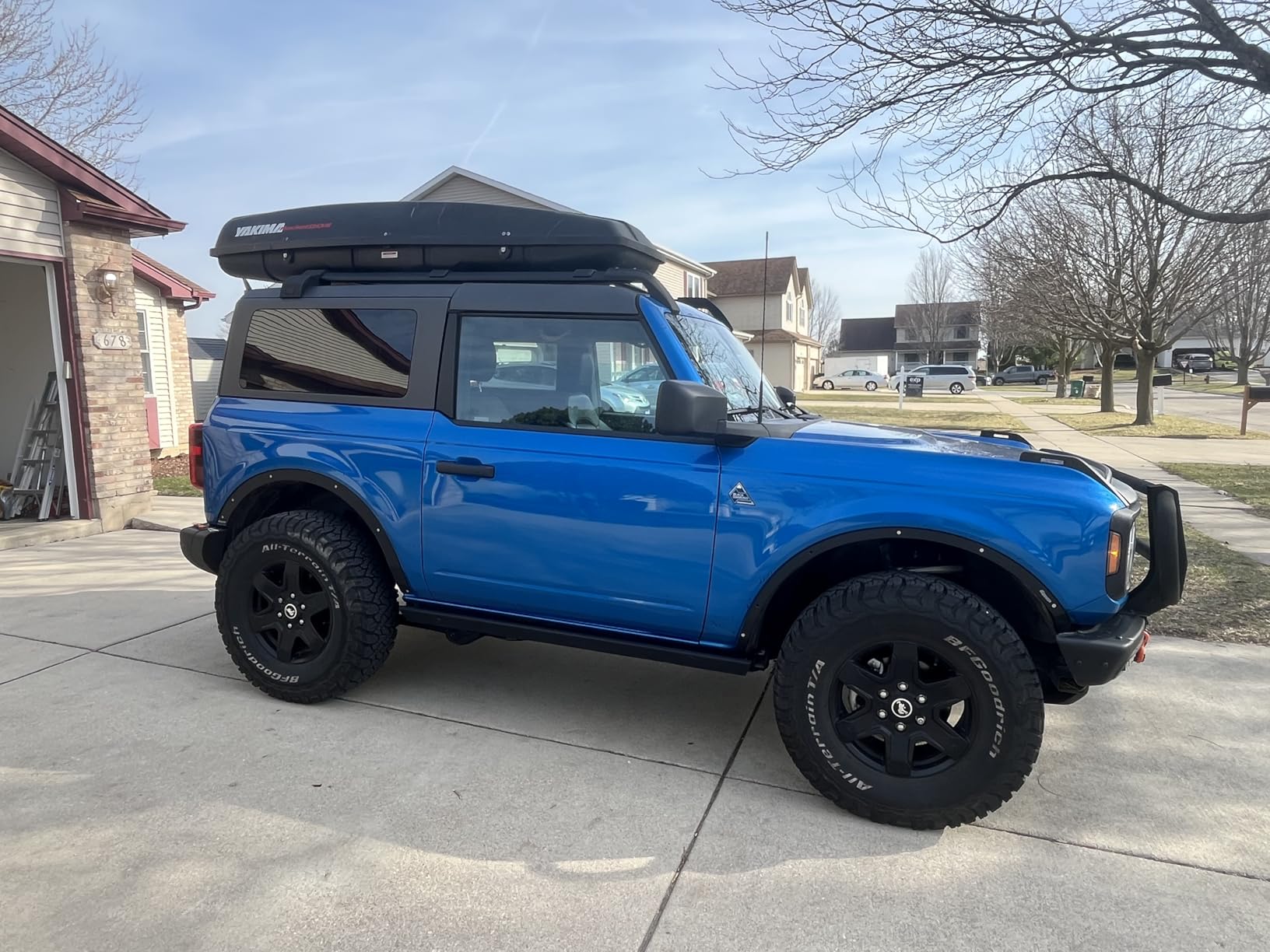 Roof Rack Cross Bars Kit Compatible with Ford Bronco 2021 2022 2023 2024 2025 2026,Hard Top 2Door & 4Door, Aluminum Crossbars Roof Rails Rooftop Kayak Black Luggage (Not for Bronco sport) customer photo 1
