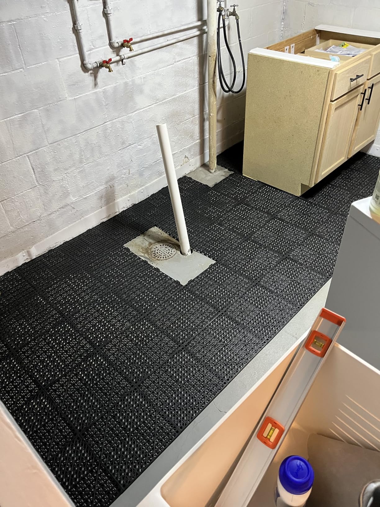 VEVOR Interlocking Tile 55PCS Black, Drainage Tiles 12