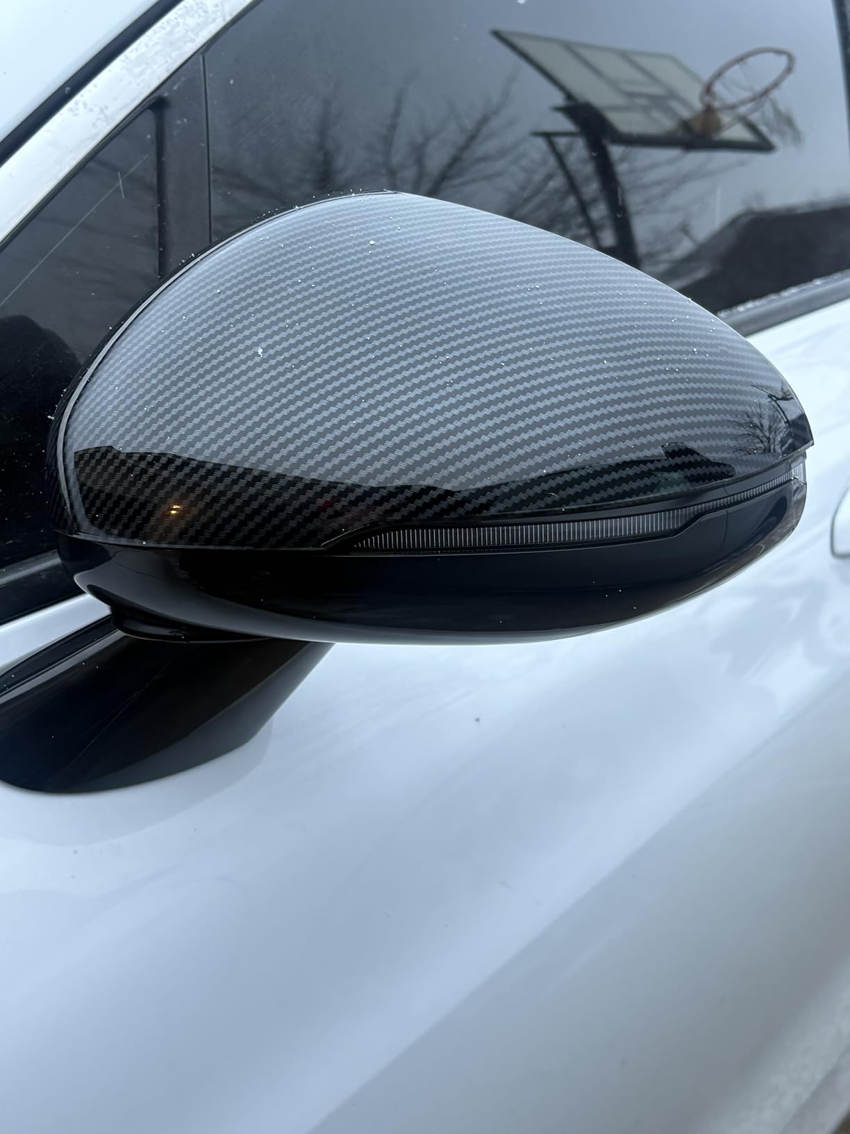 Korlot Carbon Fiber Style Side Door Mirror Cover Molding Trim Accessories for KIA K5 2021-2026 customer photo 1
