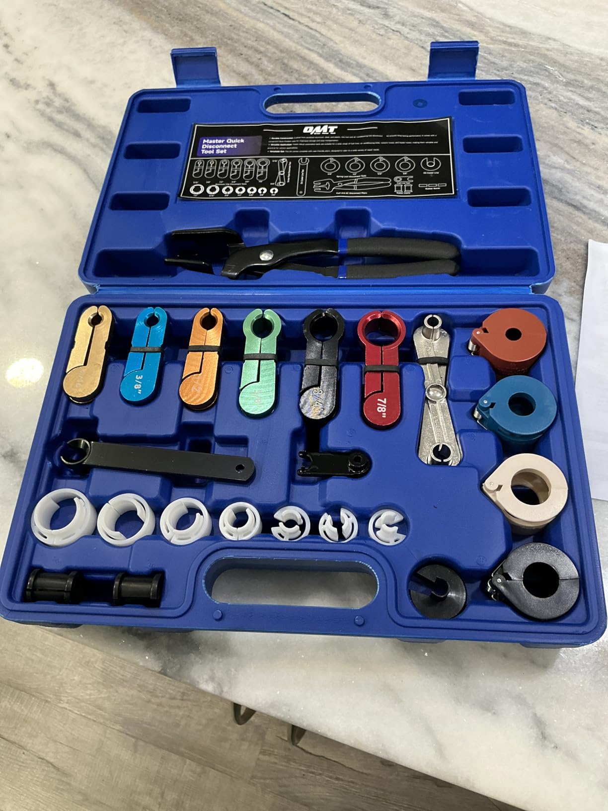 Orion Motor Tech 26pc Master Quick Disconnect Tool Kit, Fuel Line Disconnect Tool Set with Fuel and AC Disconnect Pliers, Fuel Line Removal Tool Set for AC Fuel & Transmission Systems, Blue customer photo 1