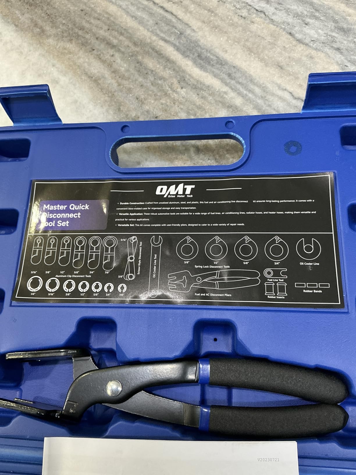 Orion Motor Tech 26pc Master Quick Disconnect Tool Kit, Fuel Line Disconnect Tool Set with Fuel and AC Disconnect Pliers, Fuel Line Removal Tool Set for AC Fuel & Transmission Systems, Blue customer photo 2