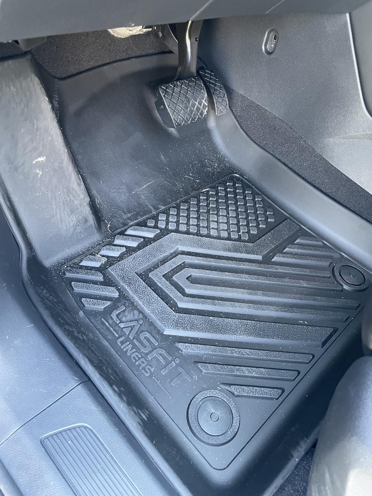 LASFIT Floor Mats & Cargo Mats for Volkswagen ID.4 2021-2026, All Weather TPE Custom Fit Floor Liners for VW ID.4 1st & 2nd Row Car Mats & Trunk Mats, Black customer photo 2
