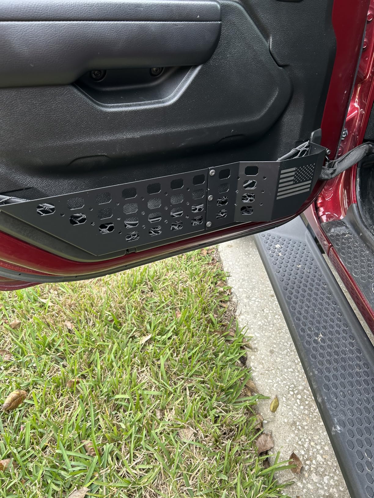 DIAMOOKY Metal Front Door Pocket Storage Box for Jeep Wrangler JL JLU 4XE 2018-2026 & Gladiator JT 2020-2023 2024 2025 2026 Accessories Door Storage Organizer Molle Panels (Not for Power Seats), 2PCS customer photo 1