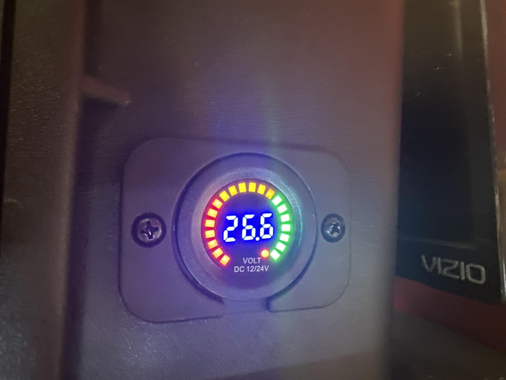 Linkstyle Battery Meter, Waterproof 12V Voltmeter Gauge, LED Digital Display Voltage Gauge, Round Voltage Meter for Marine Car Motorcycle Truck Boat RV customer photo 1