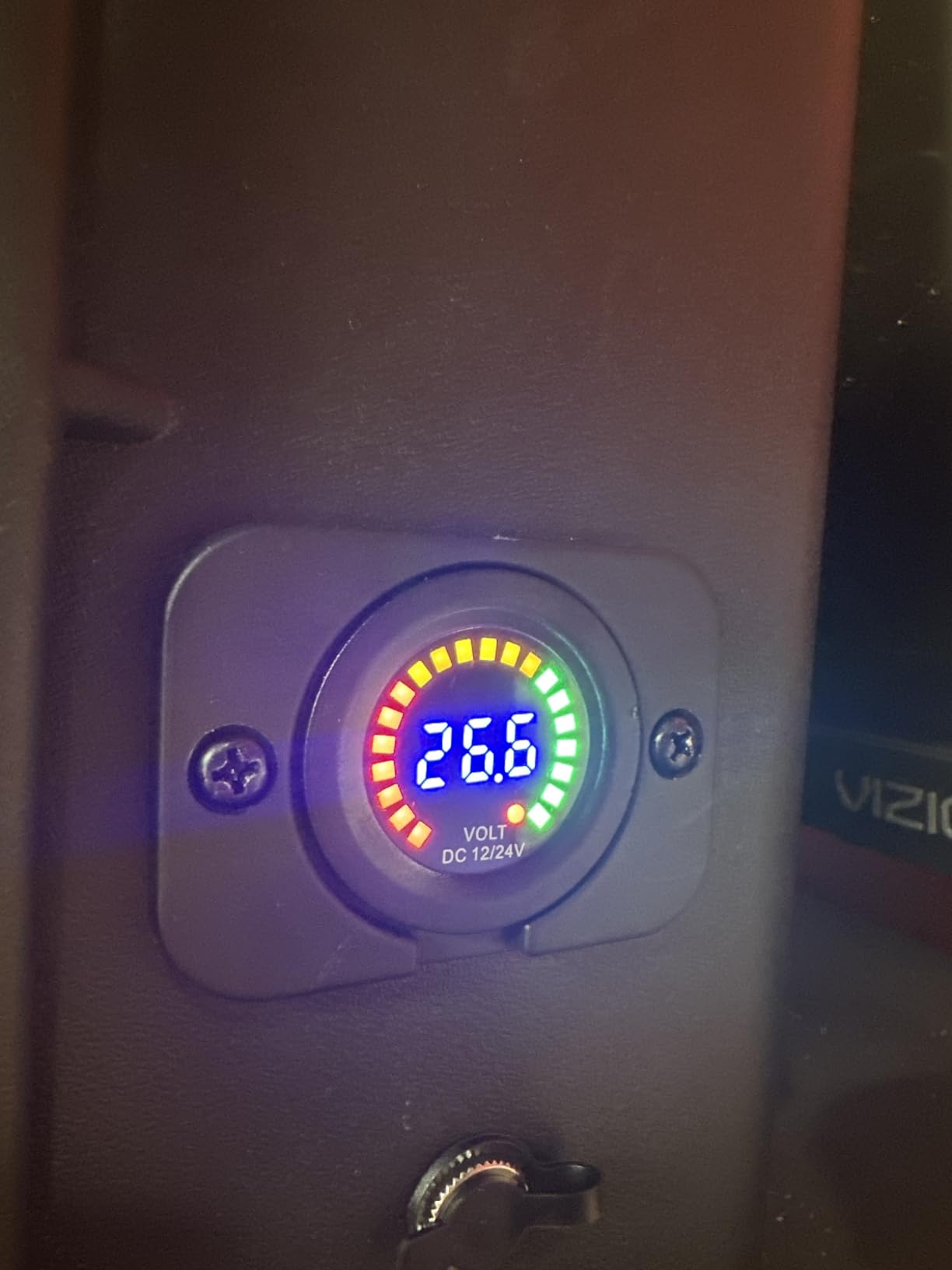 Linkstyle Battery Meter, Waterproof 12V Voltmeter Gauge, LED Digital Display Voltage Gauge, Round Voltage Meter for Marine Car Motorcycle Truck Boat RV customer photo 2