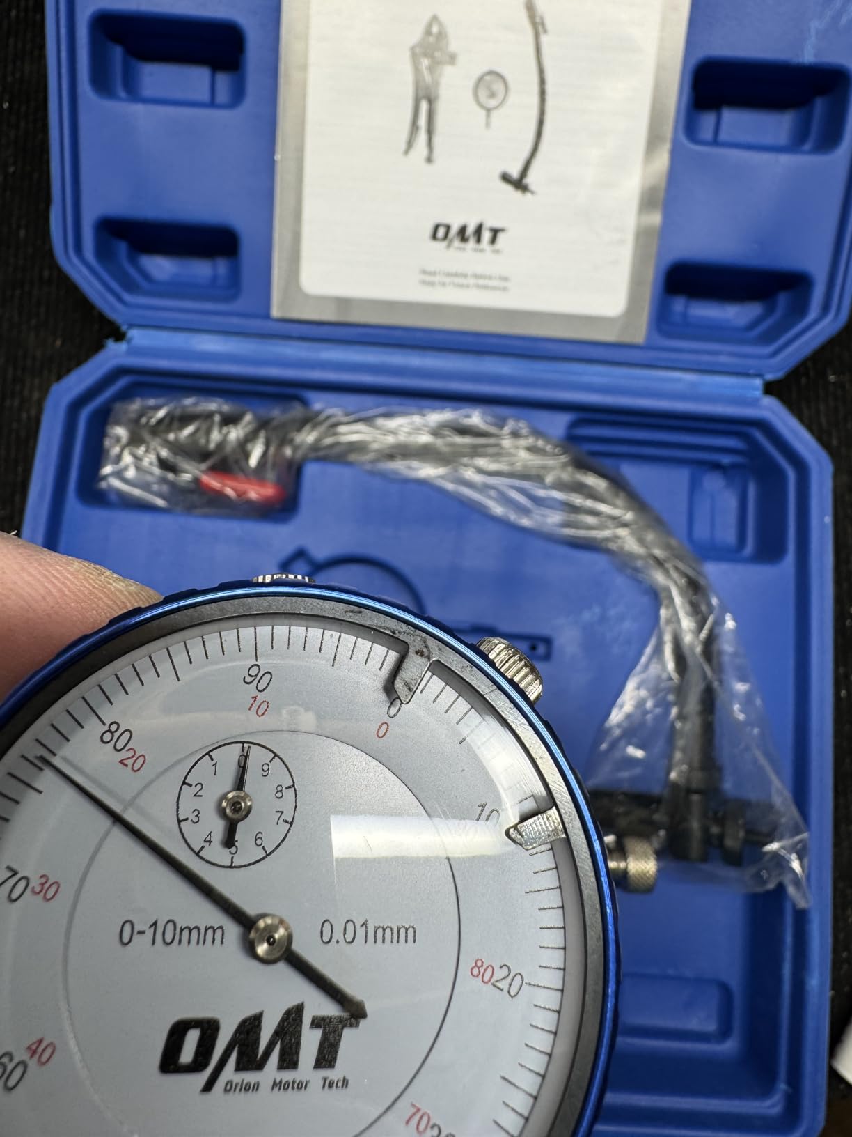 Orion Motor Tech Dial Gauge, for Brake Runout and Ball Joint, Clamping Dial Indicator with 7 in Locking Pliers & 360° Flexible Stem Holder, 0.01 mm Precision Automotive Dial Indicator customer photo 2