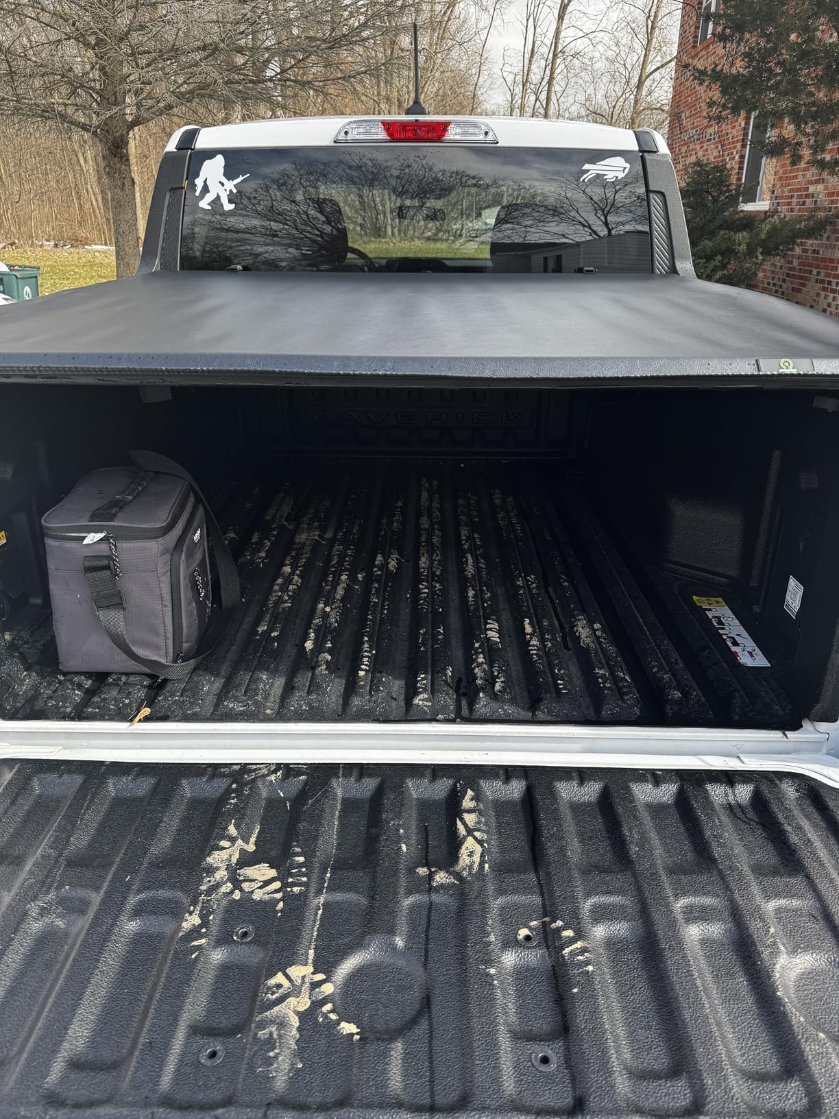 AUTOSAVER88 FRP Hard Tri-fold Truck Bed Tonneau Cover Compatible with Ford Maverick 2022 2023 2024 2025 2026 4.5 Feet Bed customer photo 2