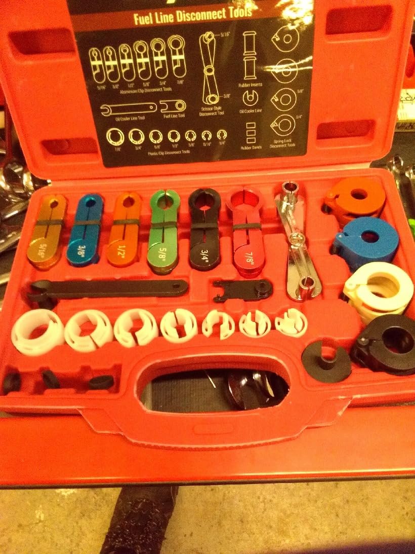 25 PC Fuel Line Disconnect Tool Set, Master Quick Disconnect Tool Set for A/C Fuel & Transmission Systems, Fuel Line Removal Tool Compatible with Ford Chevy GM Chevy Mazda customer photo 1