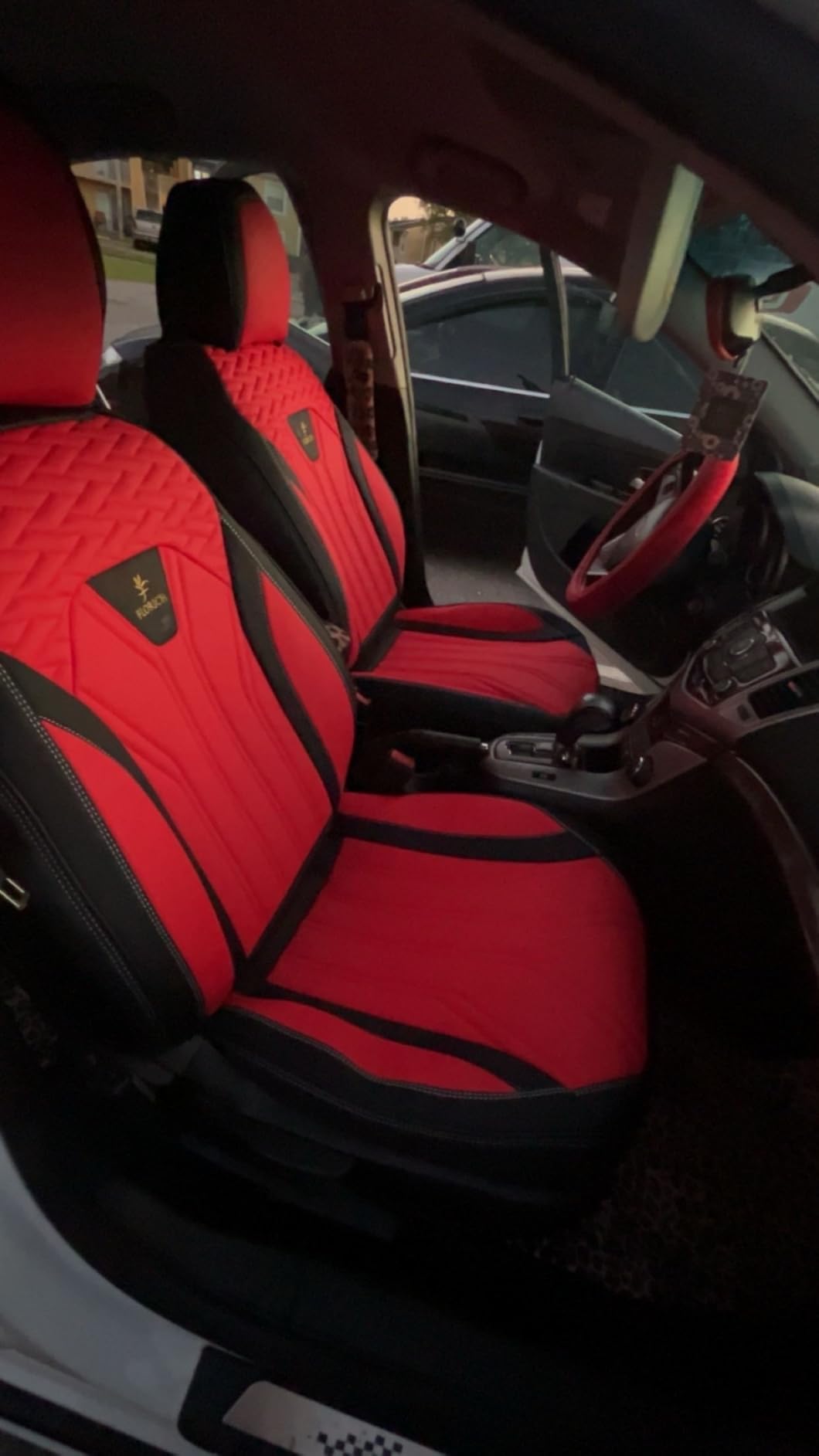 FLORICH Leather Seat Covers, Seat Covers Full Set, Car Seat Protectors 5 Seats, Automotive Seat Covers Fit for Most Cars Trucks SUV- Black&Beige customer photo 1