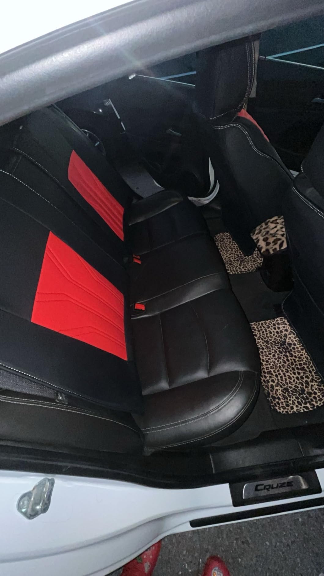 FLORICH Leather Seat Covers, Seat Covers Full Set, Car Seat Protectors 5 Seats, Automotive Seat Covers Fit for Most Cars Trucks SUV- Black&Beige customer photo 2