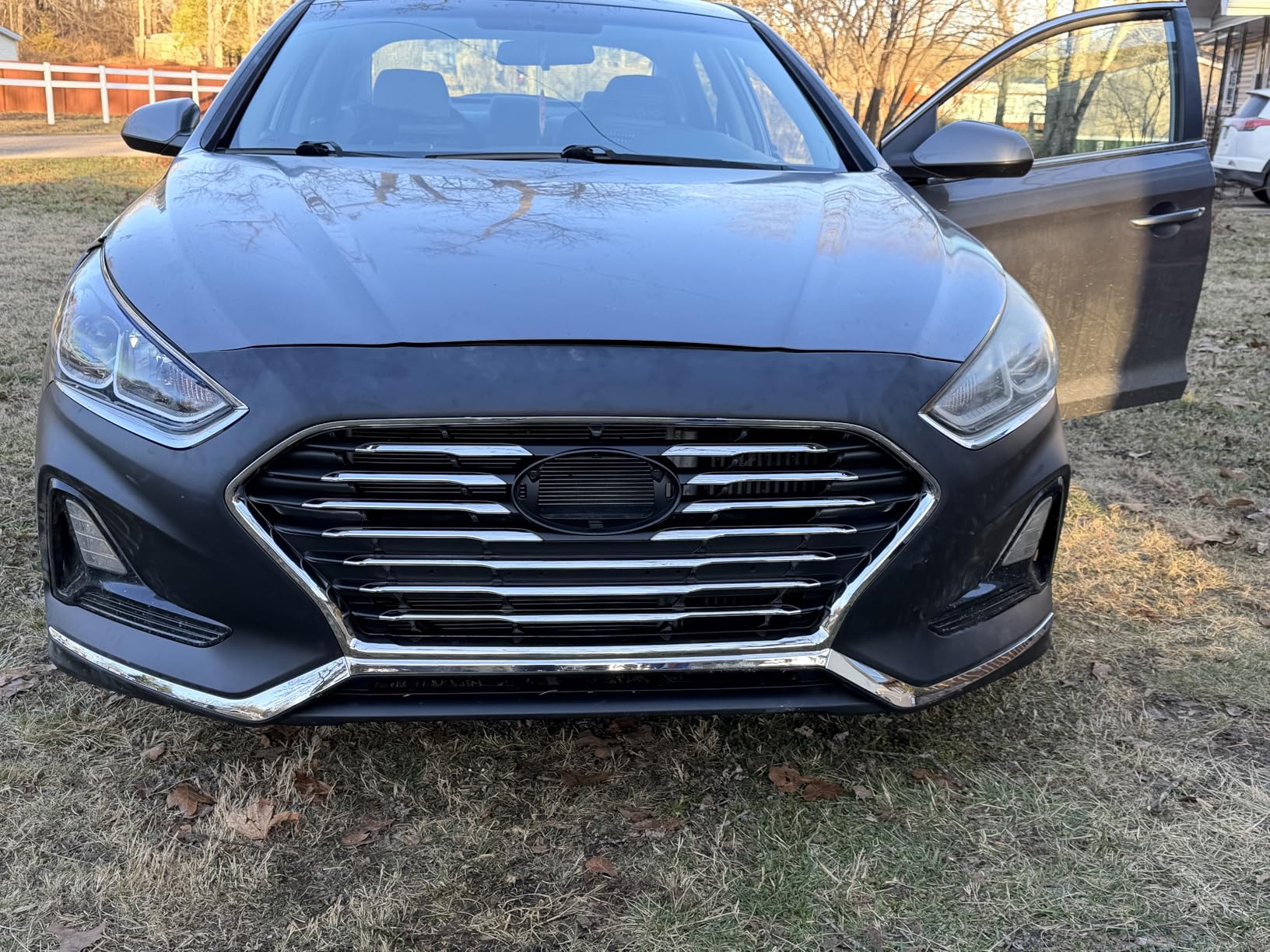 JX RACING Front Grille Kit Compatible with Hyundai Sonata Limited Sedan 2018 2019 Bumper Upper Lower Grill & LED Fog Lights with Cover & Bumper Molding Trim Left Driver and Right Passenger Side Chrome customer photo 1