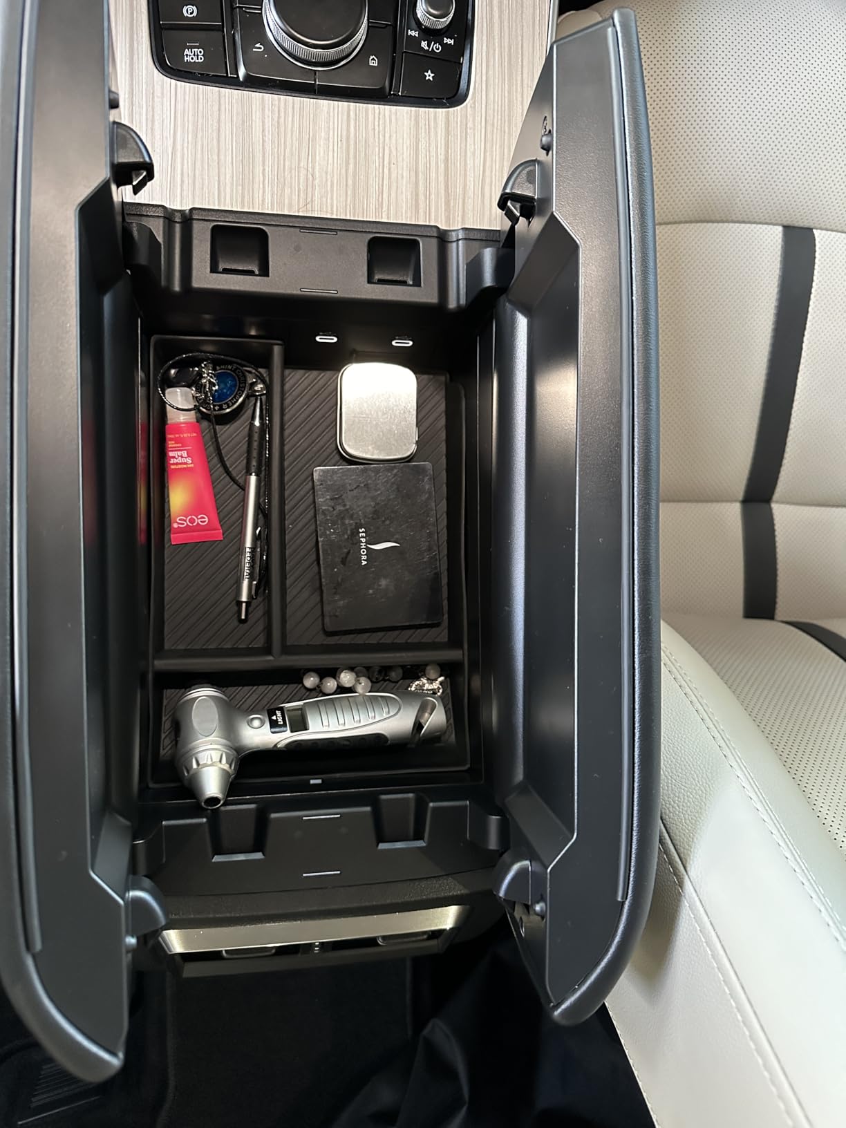 SXCY for 2024 2025 2026 Mazda CX90 CX70 Center Console Organizer for Mazda CX90 Accessories 2024 2025 2026 CX90 CX70 Console Organizer Tray 2025 2026 CX70 Armrest Organizer TPE Tough Material customer photo 1